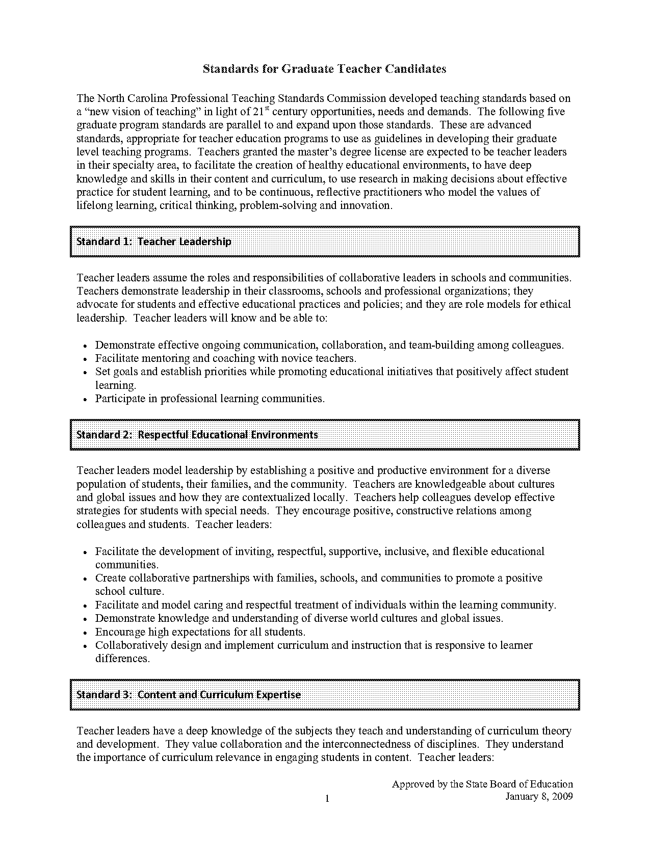 north carolina teacher candidate evaluation