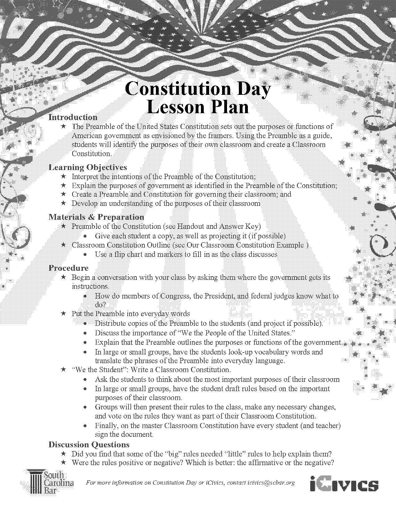 create your own constitution template